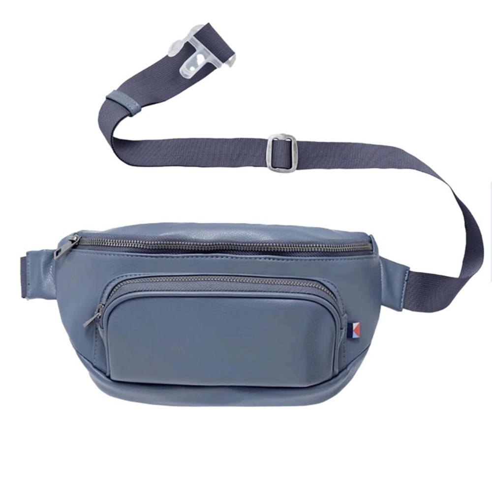 Kibou Fanny Pack Diaper Bag Smoky Indigo with Changing Pad and Travel Bag